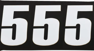 MOOSE RACING Vinyl Race Numbers White 