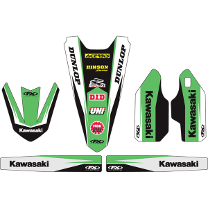 Trim Kit Graphics Black, Green, White, 1, nordicamoto.ro
