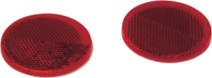 Round Saddlebag Reflectors Red
