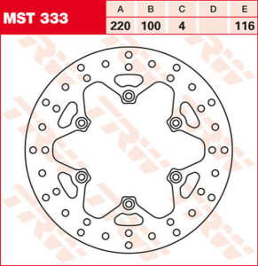Round Fixed Brake Rotor 220-250mm Steel, 2, nordicamoto.ro