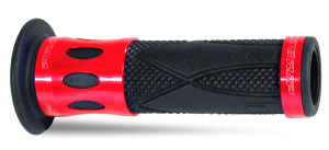 Single Density Grips Anodized, Black, Red, 1, nordicamoto.ro