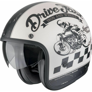 Casca open face SCORPION BELFAST EVO DRIVE FAST S Argintiu/Negru/Auriu, nordicamoto.ro