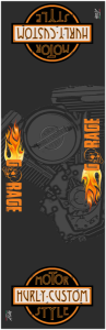 Workstation Floor Mat Black, Orange
