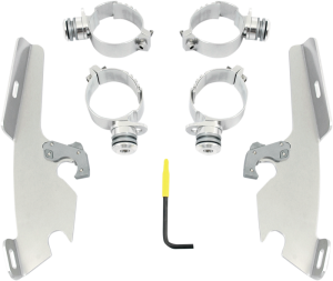 Fats/slim Windshield Trigger-lock Complete Mount Kit Polished