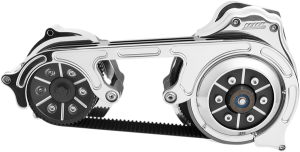 2(r) Open Belt Drive Kit With 2-piece Motor Plate Chrome, Polished