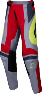 Pantaloni Copii Alpinestars Racer Melt Gray/Red
