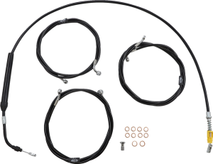 Standard Black Vinyl Braided Handlebar Cable/brake Line Kit Black