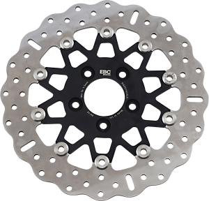 Custom Stainless Steel Rear Brake Rotor Black, Chrome, 1, nordicamoto.ro
