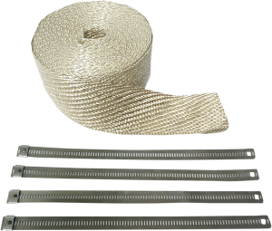 Fiberglass Exhaust Wrap Kit Silver