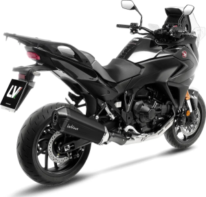 Tobă de eșapament LeoVince LV-12 R Black Edition Slip-On pentru Honda NT1100, 3, nordicamoto.ro