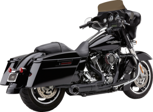 Turn Out 2-into-1 Exhaust System Black, 2, nordicamoto.ro