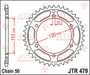 Induction Hardened Black Zinc Finish Rear Sprocket Black, Zinc
