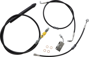 Standard Black Vinyl Braided Handlebar Cable/brake Line Kit Black, 1, nordicamoto.ro