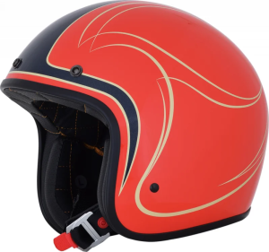 Fx-76 Claymore Vintage Helmet Gloss Orange/blue/beige 2x-large Blue, Gloss, Orange 2XL, 1, nordicamoto.ro