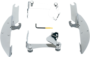 Fats/slim Windshield Trigger-lock Complete Mount Kit Polished