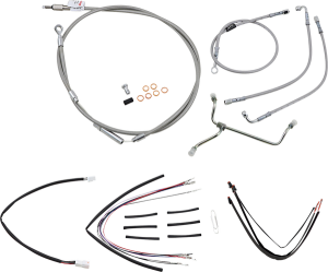 Complete Stainless Braided Handlebar Cable/brake Line Kit Silver, 1, nordicamoto.ro
