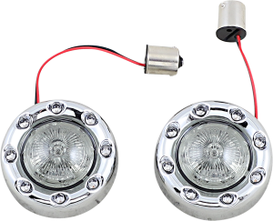Probeam® Bullet Ringz 1156 Rear Turn Signals Chrome, 2, nordicamoto.ro