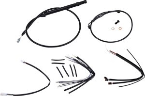 Handlebar Cable And Brake Line Kit For Burly Ape Handlebars Black, 1, nordicamoto.ro