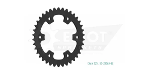 Pinion standard spate 525, negru 