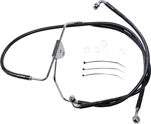Extended Length Black Vinyl Brake Line Kit Black Oversize [+51 mm (2'')], 1, nordicamoto.ro