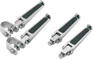 Footpegs With Rubber Inlay Silver, 2, nordicamoto.ro
