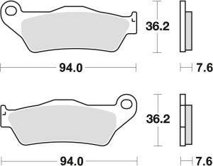 Placute frana fata TRW Organice BMW R 1200 HP2 '04-'10/R-NINE T '13 -/K 1300 GT '09-'15/KTM EXC 525 '03-'07/LC4 ADV '97-'01/790 ADV '19 -/LC8 950 / 990 '02-'13/1050 ADV '15-'16/1090 ADV '17-/YAMAHA XTZ 660 '08-'16/XTZ 700 '19 -