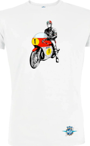 Reparto Corse Vintage Rider T-Shirt White, nordicamoto.ro