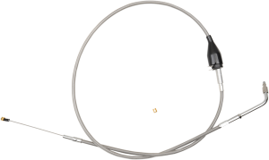 Stainless Braided Handlebar Idle Cable Silver
