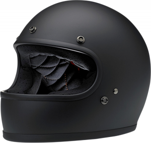 Gringo Full Face Helmet Flat Black Medium Black