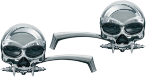 Skull Mirrors Silver, 1, nordicamoto.ro