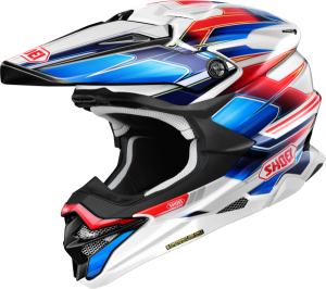 Casca SHOEI VFX-WR 06 SPARKLE TC-10 Albastru/Rosu/Alb