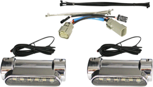 Dynamic Amber/white Engine Guard Leds Chrome