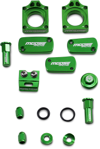 MOOSE RACING Bling Pack Kit Green, Anodized, 1, nordicamoto.ro