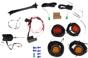Universal Led Turn Signal Kit With Steering Column Switch White, 1, nordicamoto.ro