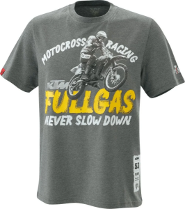Tricou KTM Fullgas Retro Grey