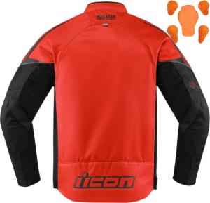 Geaca Textila Icon Hooligan Black/Red S, 3, nordicamoto.ro