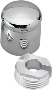 Chrome Billet Choke Cable Knob Cover Silver