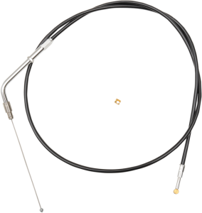 Black Vinyl Braided Handlebar Throttle Cable Black