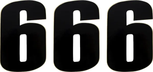 MOOSE RACING Vinyl Race Numbers Black 