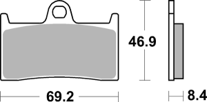 Ds Racing Dual Sintered Brake Pads