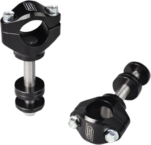 Bar Mounts For Triple Clamp Black, Silver