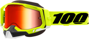 Ochelari Snow 100% Racecraft 2 Fluo Yellow Mirror Lens
