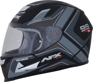 Fx-99 Recurve Street Helmet Matte Black/gray X-large Black, Gray