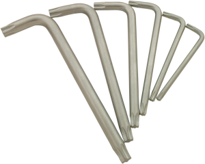 Euro Bike Star Key Set Silver, Satin