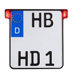 All-in-one 2.0 License Plate Holder W/ Led Plate Lights, Brake And Rear Lights Anodized Black, 1, nordicamoto.ro