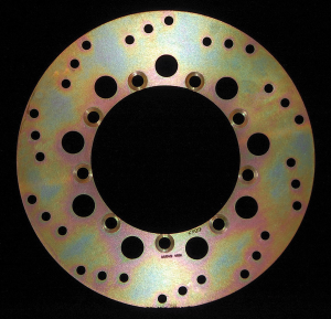 Round D-series Fixed Offroad Brake Rotor Gold, Zinc