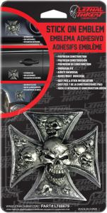 Iron Cross Skulls Dimensional Emblems Black, 1, nordicamoto.ro