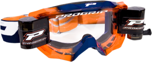 3200 Venom Roll Off Mounted Mx Goggles Blue, Hi-vis, Orange