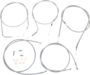 Stainless Handlebar Cable/line Kit Silver, 1, nordicamoto.ro