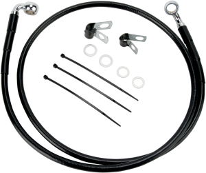 Extended Length Black Vinyl Brake Line Kit Black Oversize [+254 mm (10'')], 1, nordicamoto.ro